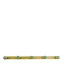 Ball kroklist 35 cm mässing/aqua