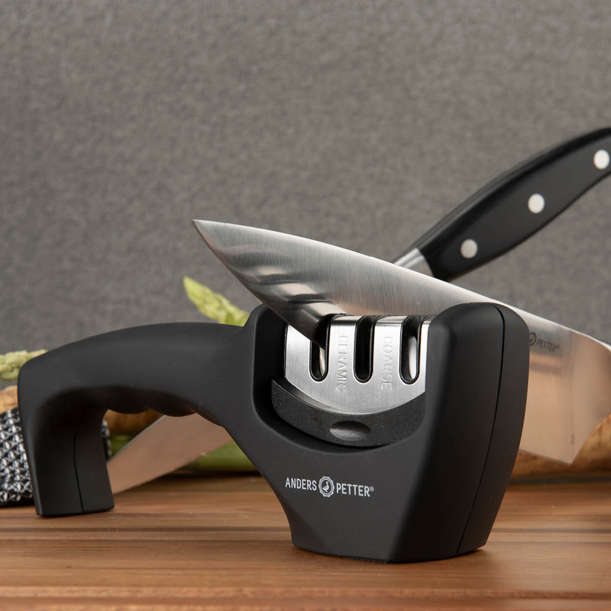 Anders Petter Classic Veitsenteroitin 21x7,5 cm Musta/Ruostumaton