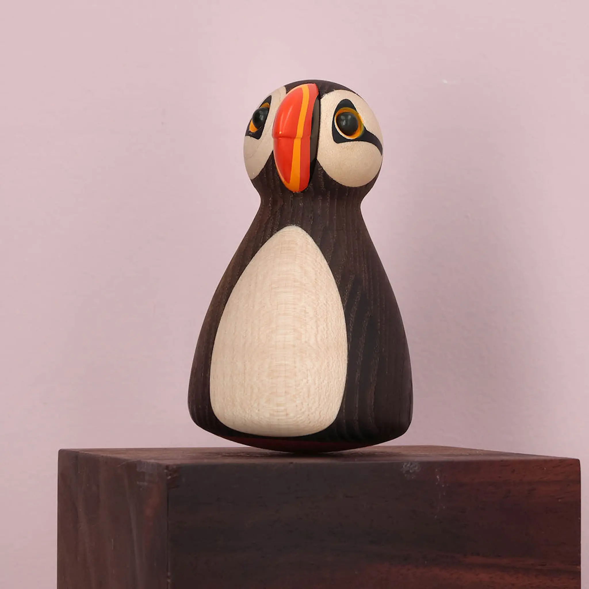 Spring Copenhagen Puffy Puffin trefigur 9 cm ask