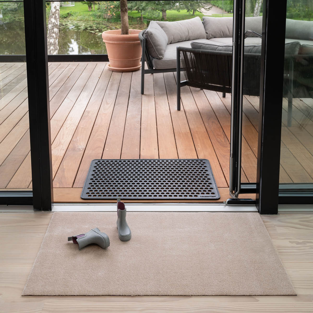 Tica Copenhagen Unicolor golvmatta 130x90 cm ivory