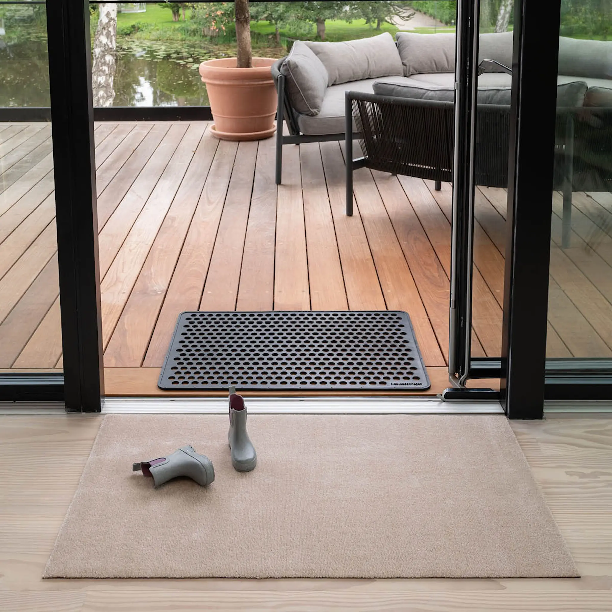 Tica Copenhagen Unicolor golvmatta 130x90 cm ivory