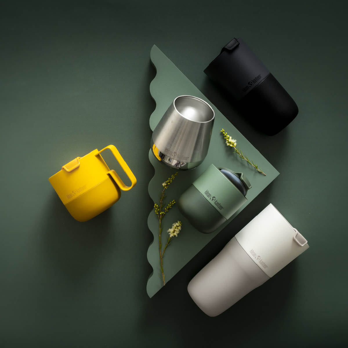 Klean Kanteen Rise Tumbler 47 cl med fliplock Tofu