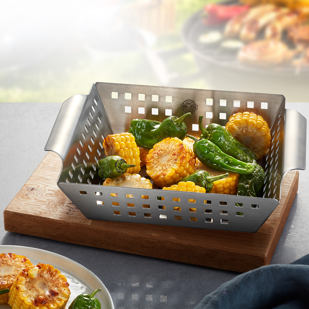 Gefu BBQ grillkurv 25x21,5 cm stål