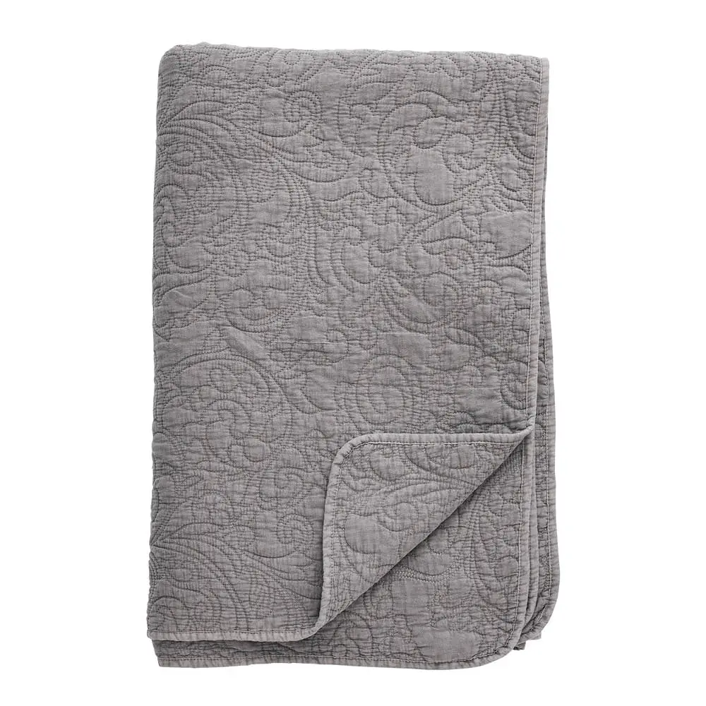 Isabelle sengeteppe 260x240 cm mørk grå