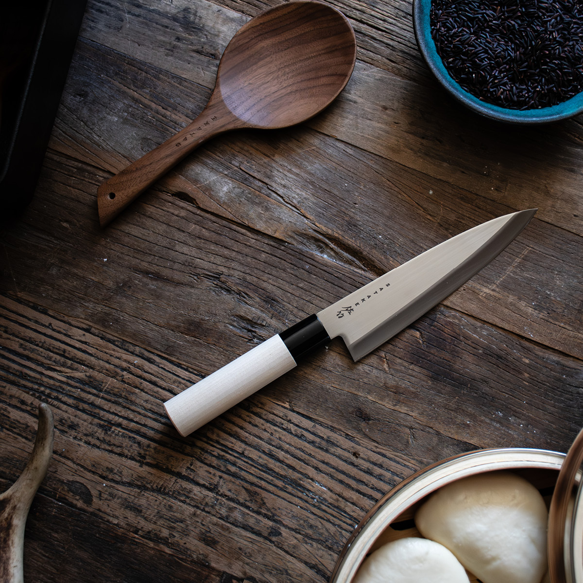 Satake Houcho Köttkniv 17 cm Stål/Magnoliaträ