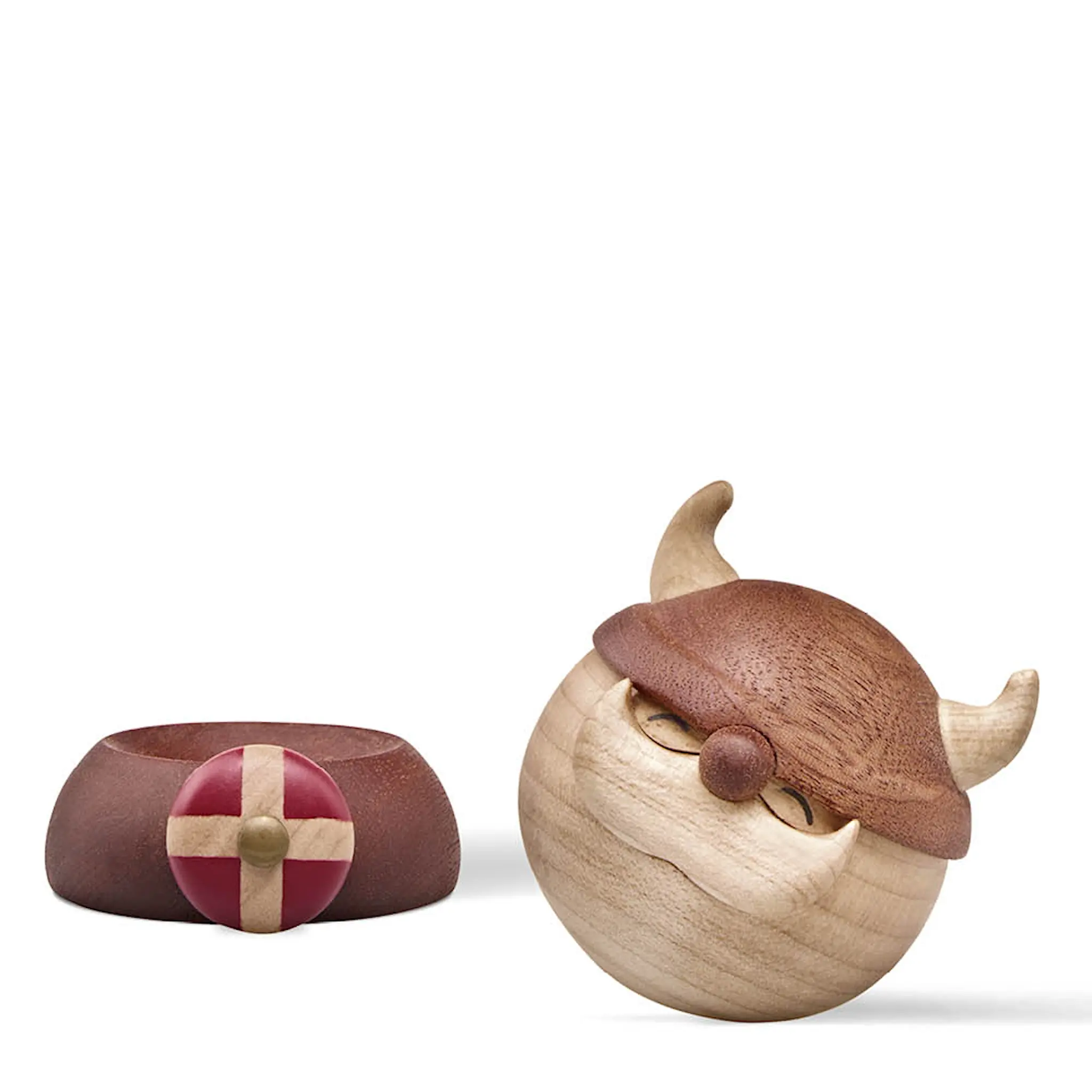 FableWood Holger viking träfigur 7 cm gummiträ/sapele/lönn