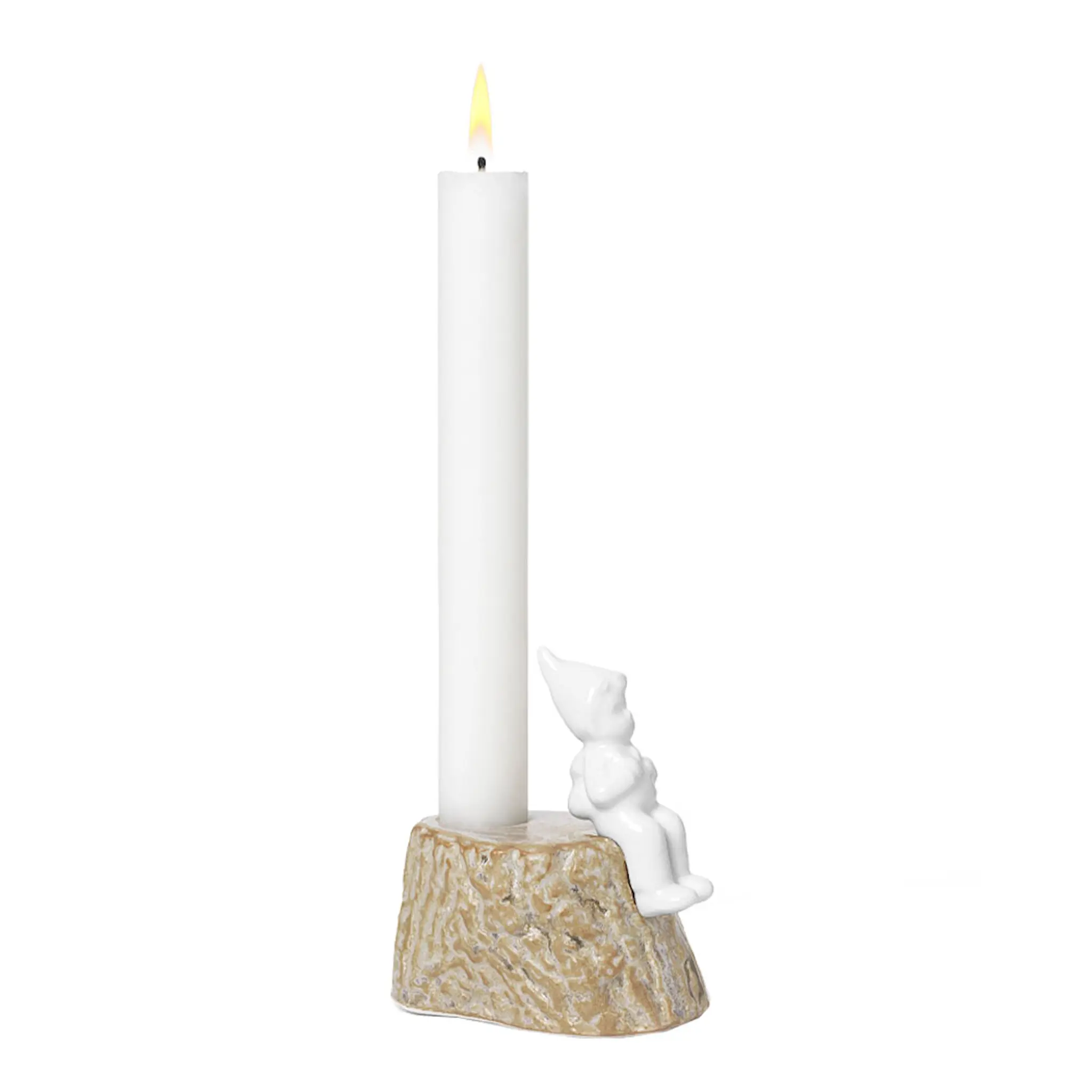 Kähler Christmas Tales Ljusstake Journey 9,5 cm Vit/Beige