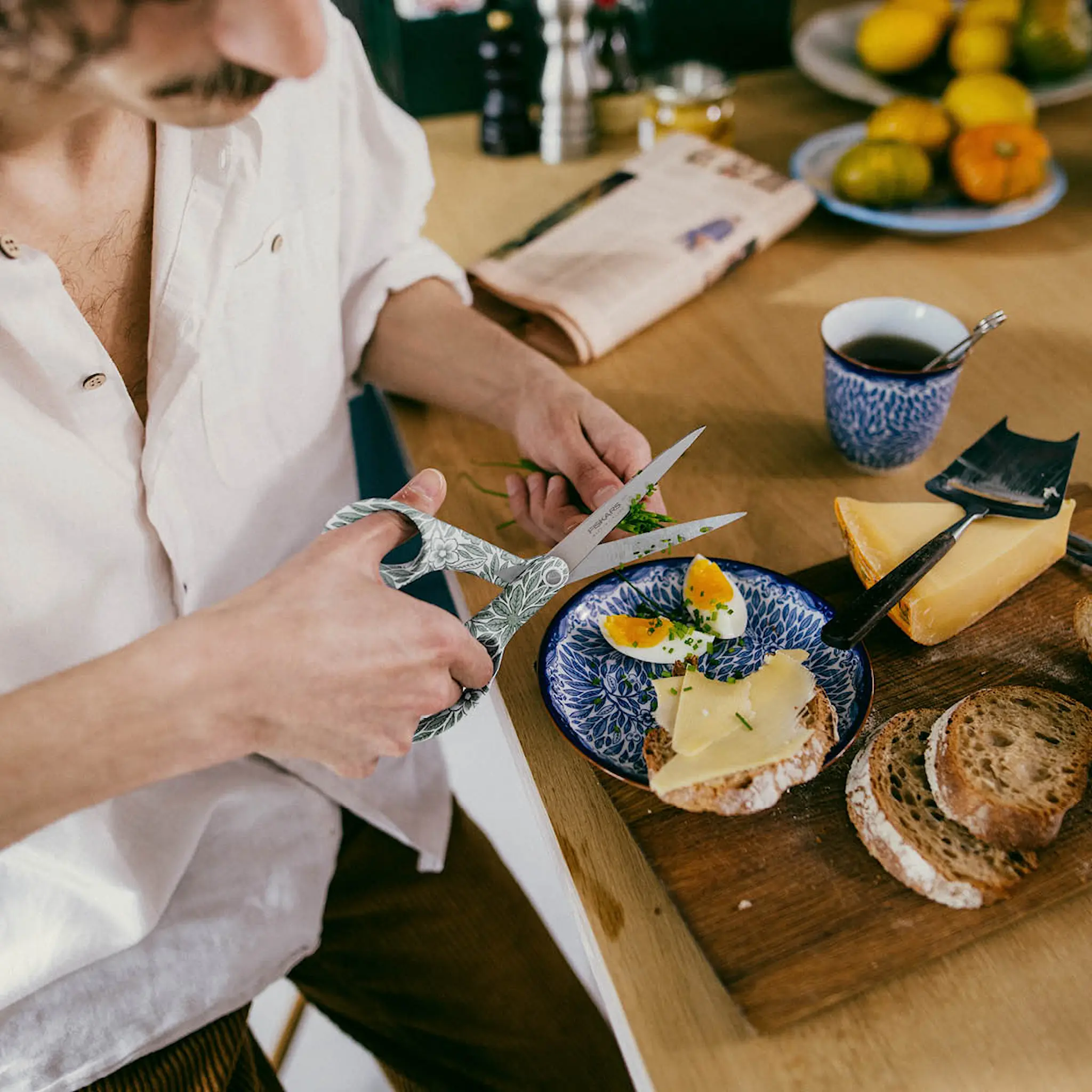 Fiskars Fiskars x Rörstrand Ostindia Floris saks 21 cm grønn