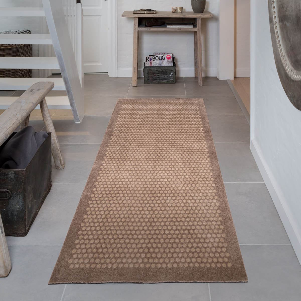 Tica Copenhagen Dot gulvmatte 200x90 cm beige