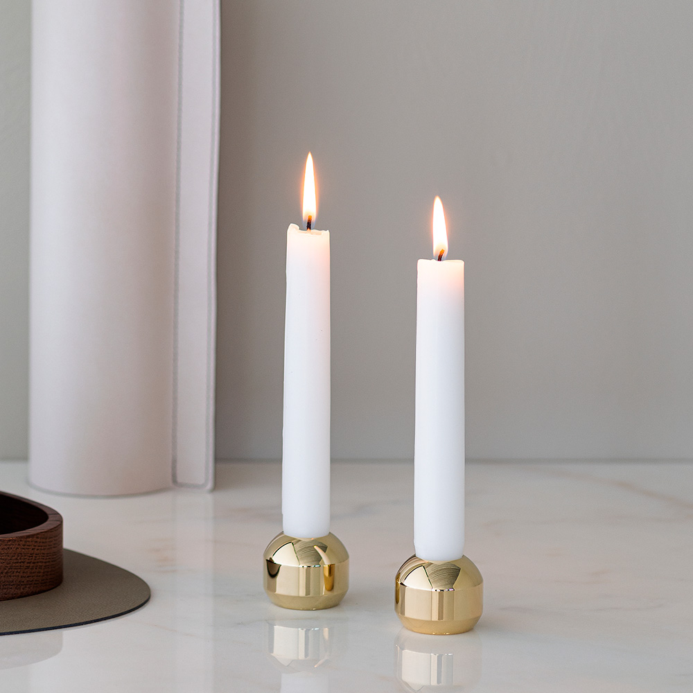 LIND DNA Silhouette Ljusstake 3,4 cm 2-pack Guld