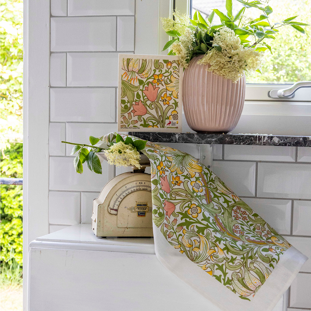 Citronelles William Morris Käsipyyhe ja tiskirätti Golden Lily