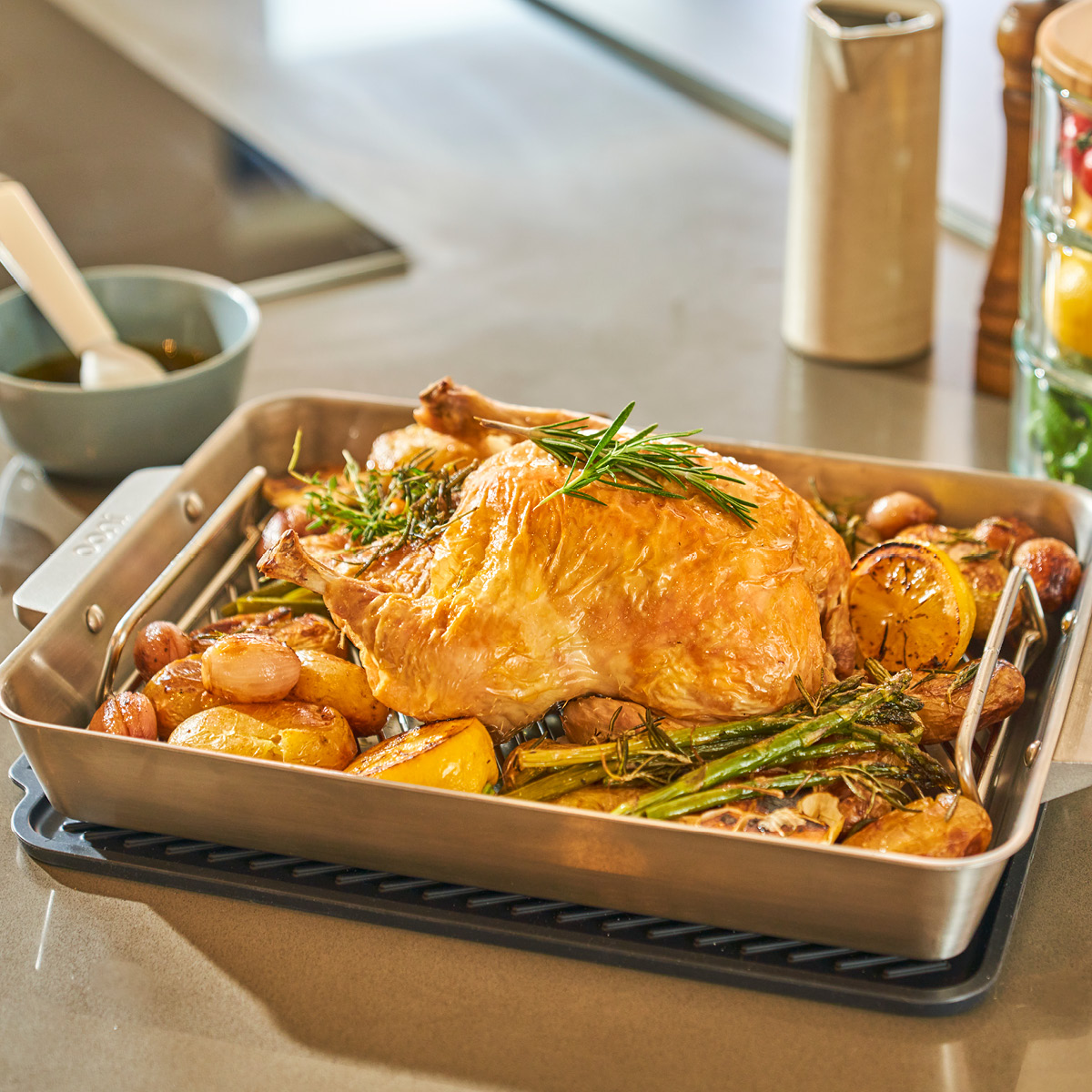 Ooni Ildfast form stor 44x30 cm med skjærefjøl stål/eik