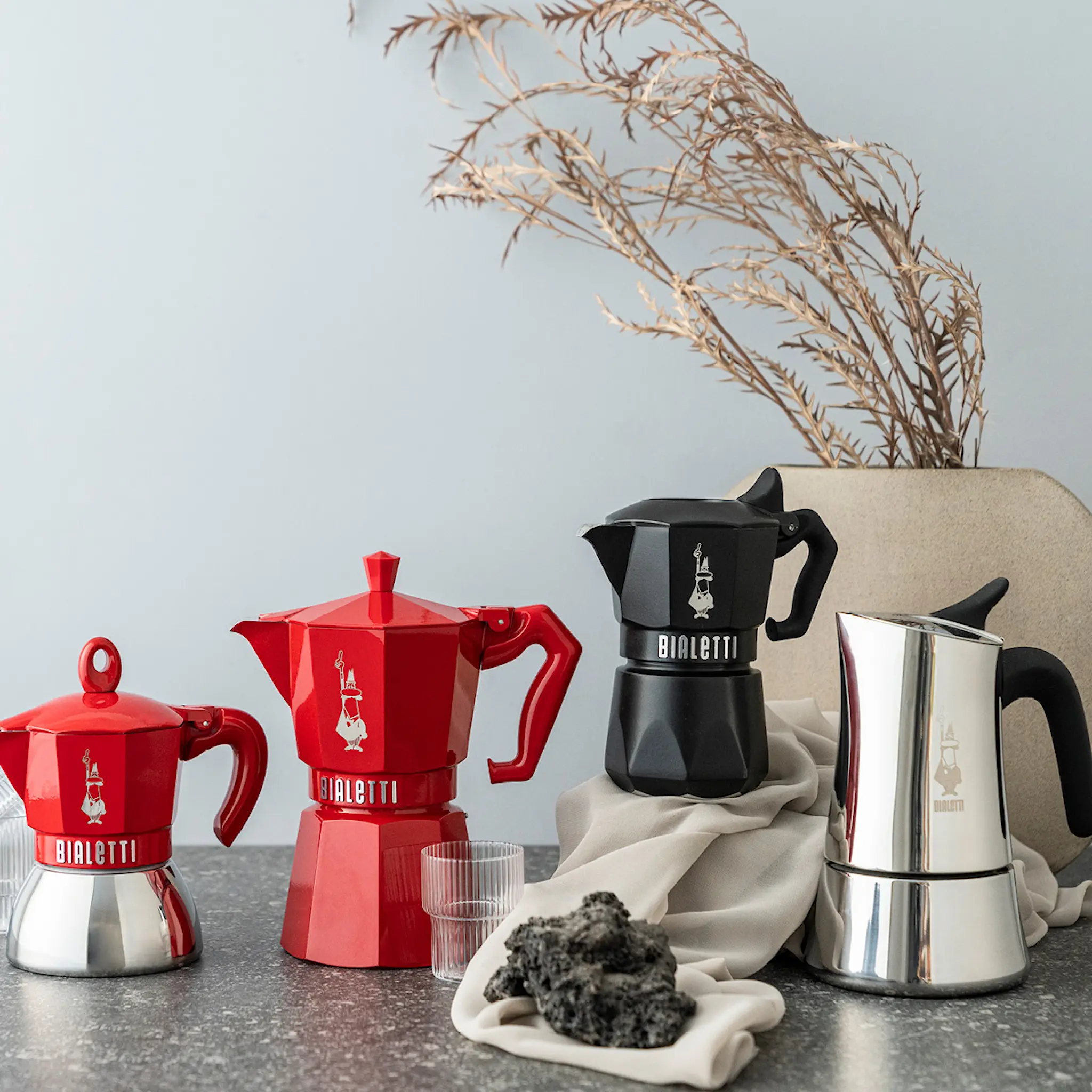 Bialetti Moon Exclusive espressokanne 6 kopper 25 cl stål