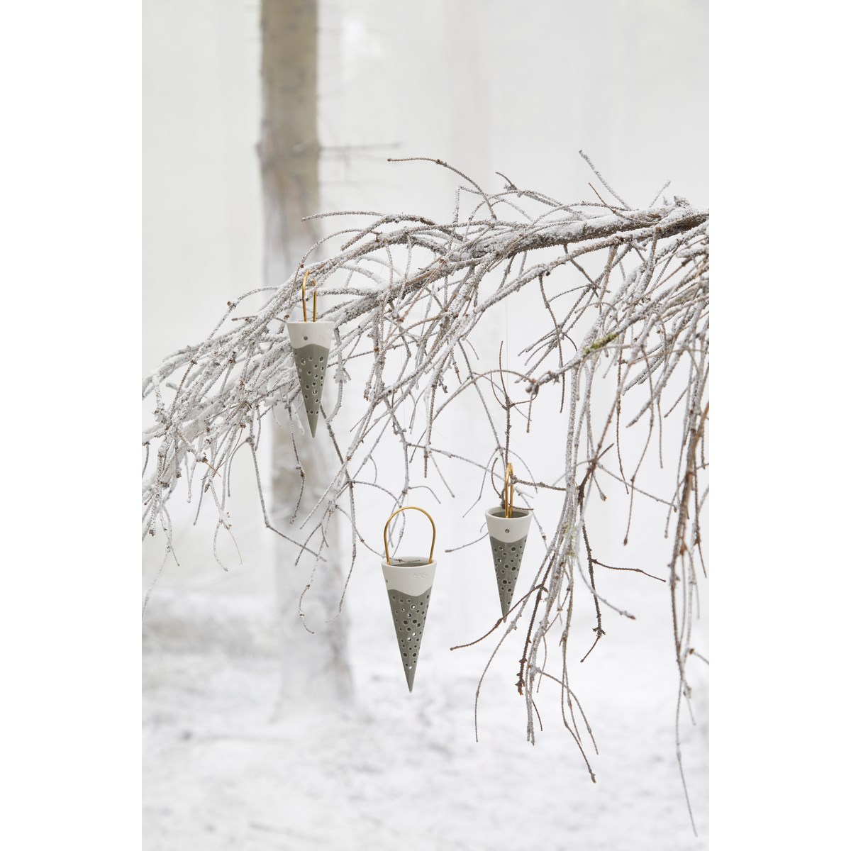 Kähler Nobili Joulutuutti Koriste 15,5 cm Oliivinvihreä