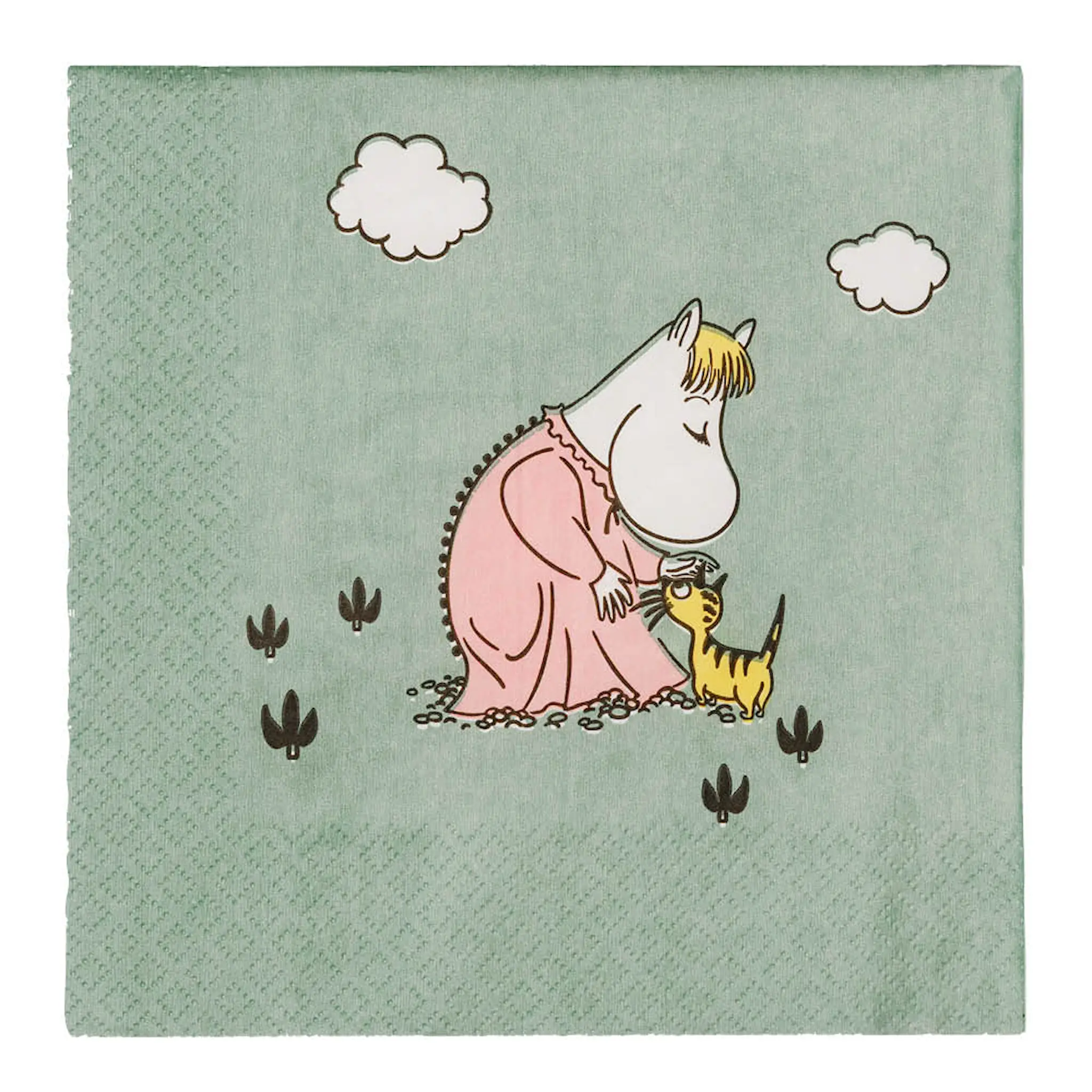 Moomin Arabia Mummi serviett 33x33 cm 20 stk Omtanke grønn