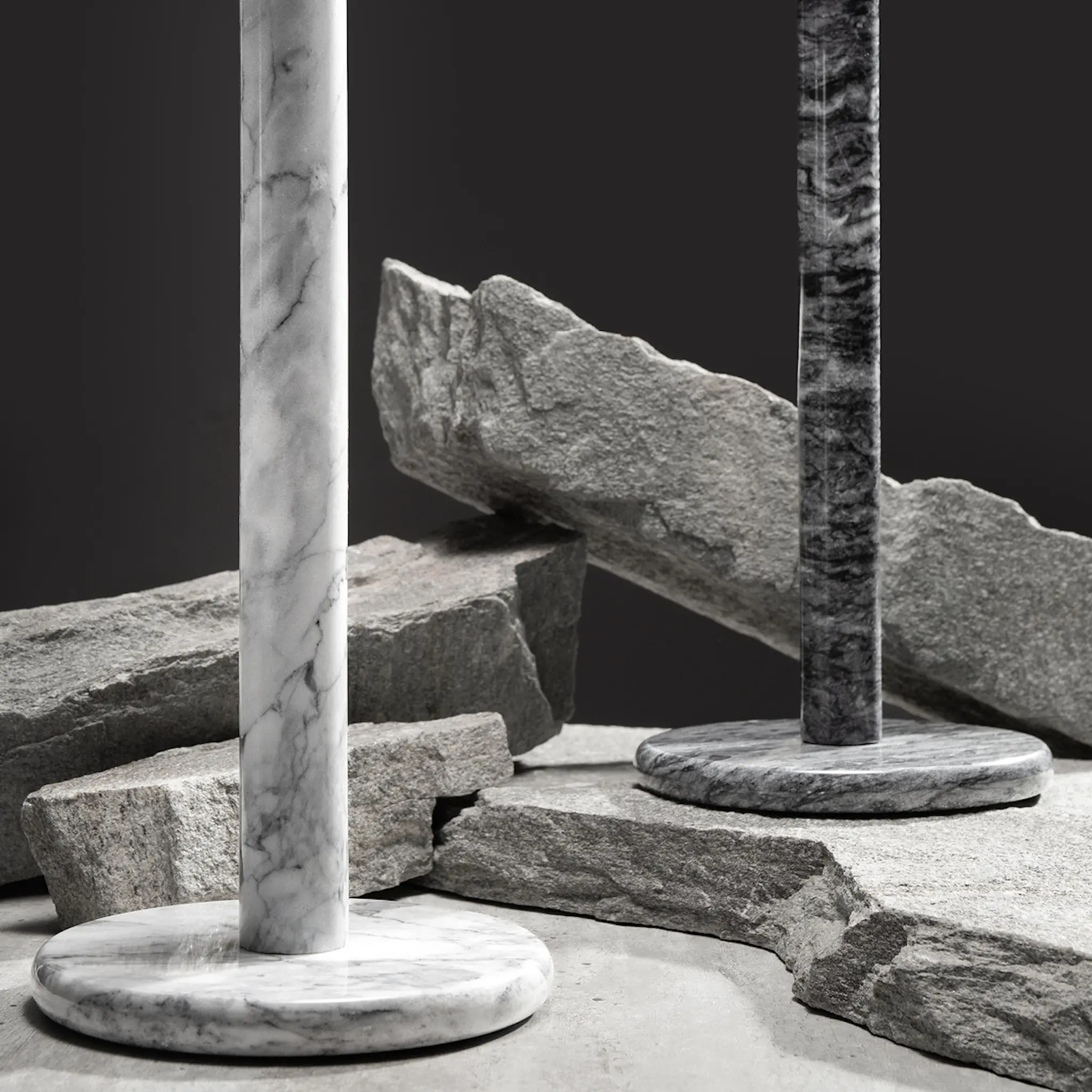 Stiernholm Marmor hushållspappershållare 32 cm vit