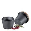 Mortel / Burk med trälock 2-pack