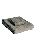 Big Waffle set med handduk och badlakan clay