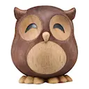 Villum uggla träfigur 8 cm gummiträ/sapele