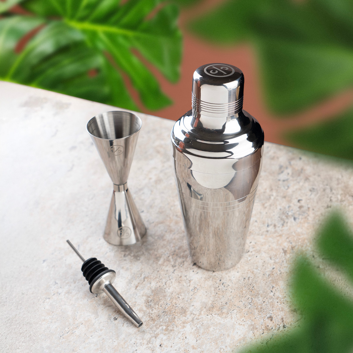 Cocktail Club Bar Kit Mini barsett 3 deler shaker/jigger/pourer stål