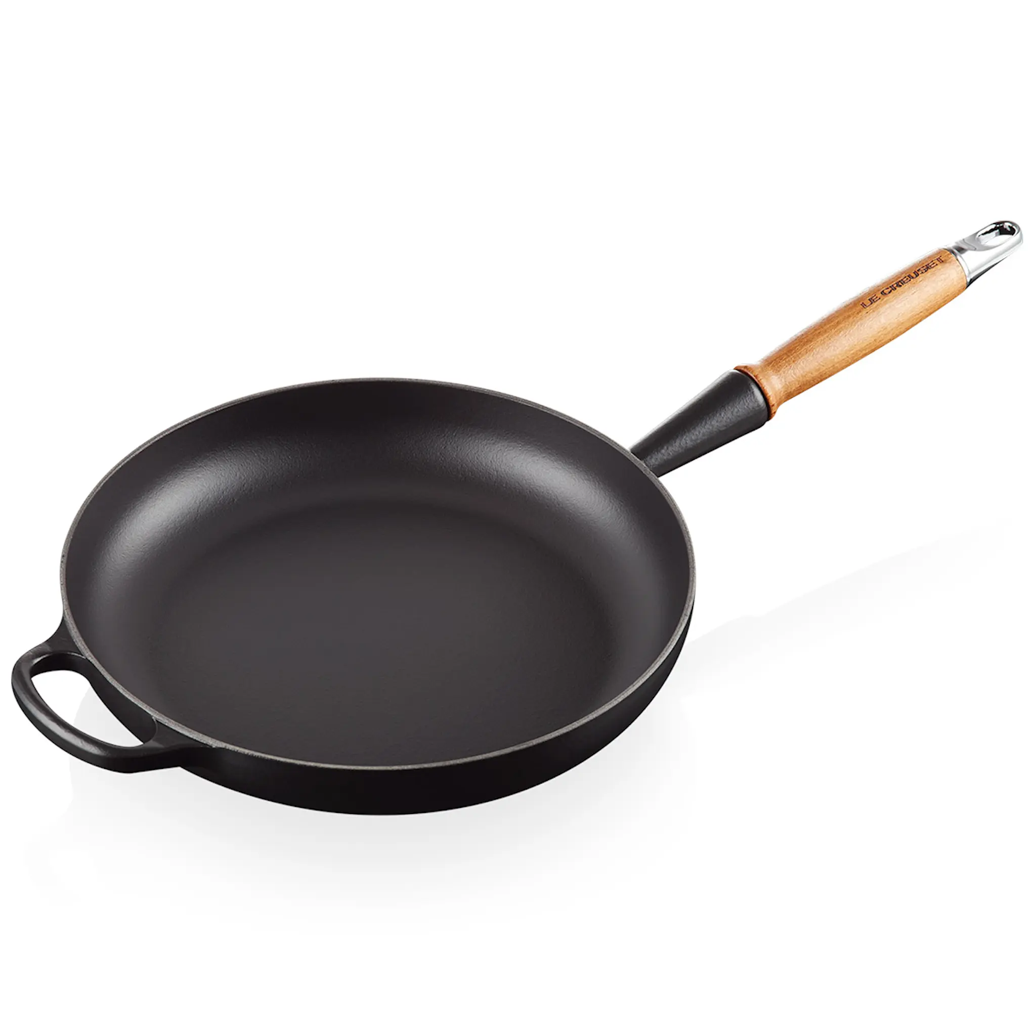 Le Creuset Signature Paistinpannu puukahvalla 28 cm Mattamusta