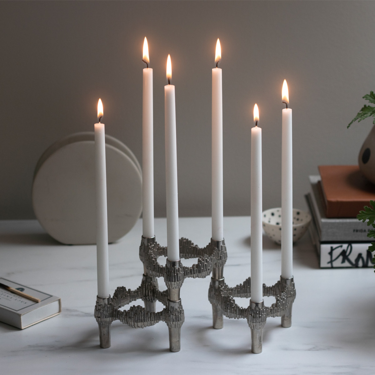 Liljeholmens Birgittalys 22,2 cm 4 stk hvit