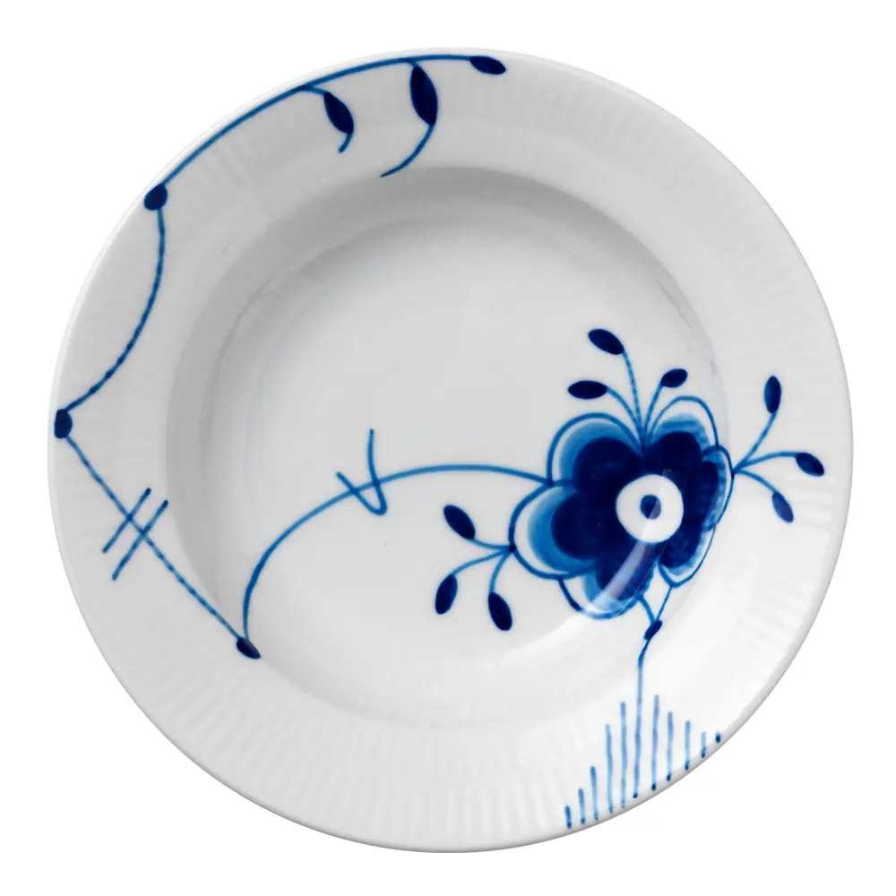 Blue Fluted Mega Syvä lautanen 17 cm