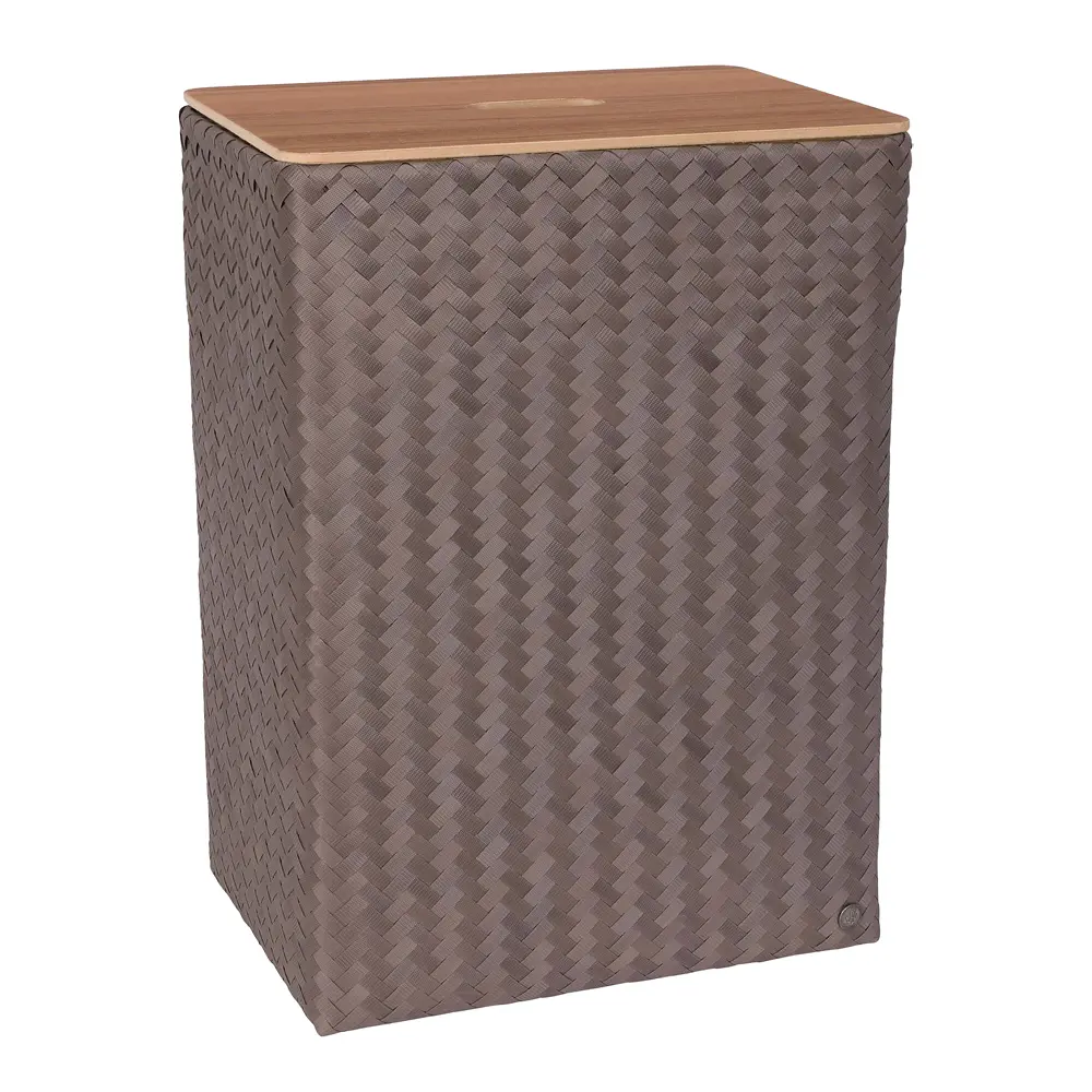Grand superb skittentøyskurv m/lokk 44x31x60 cm taupe