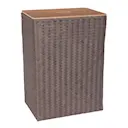 Grand superb tvättkorg med lock 44x31x60 cm taupe