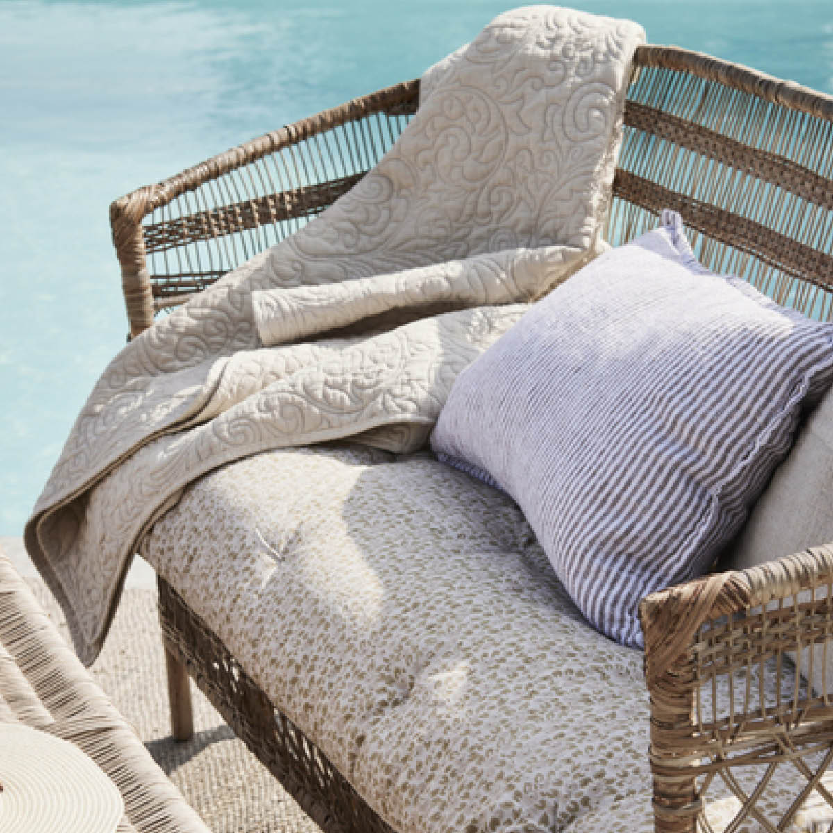 Lene Bjerre Isabelle pläd 170x130 cm linne