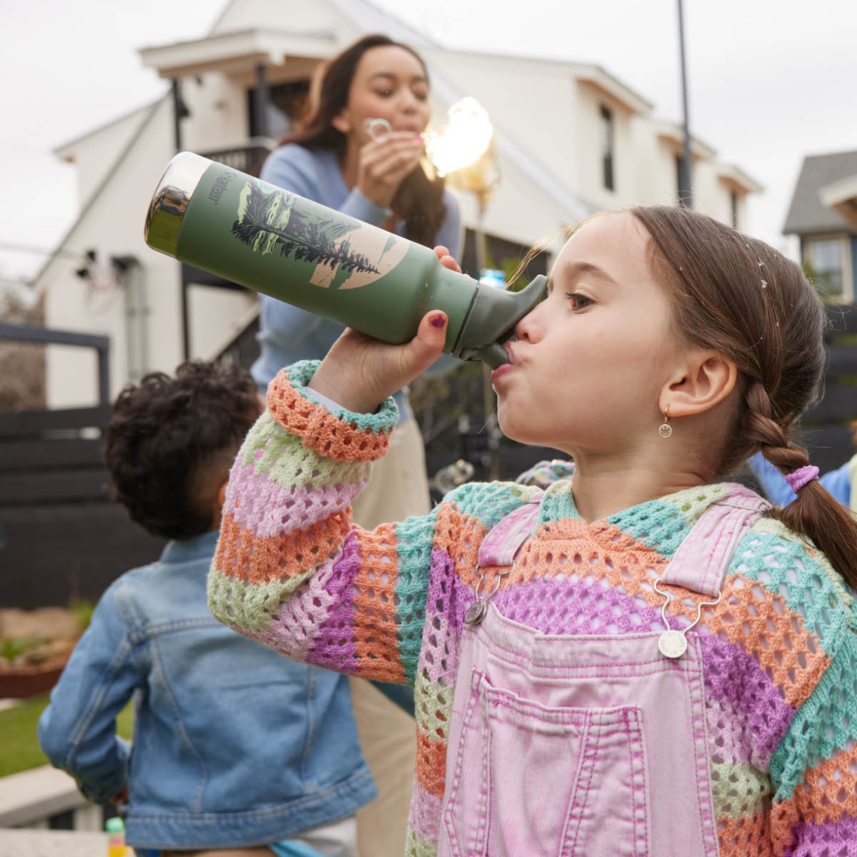 Klean Kanteen Kid Classic Narrow termoflaske 0,35L med sportslokk Mountain Scape