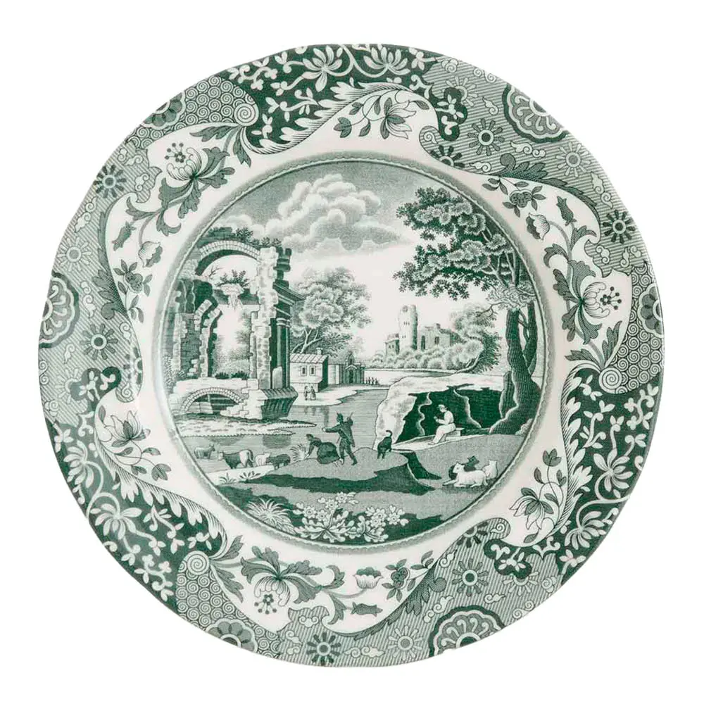 Heritage Green Italian Lautanen 20 cm Vihreä/Valkoinen