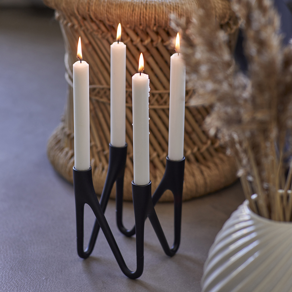 Morsö Roots Kynttilänjalka 4 kynttilää Musta