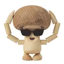 Woodies Marvin Mushroom träddekoration 8,5 cm lönn