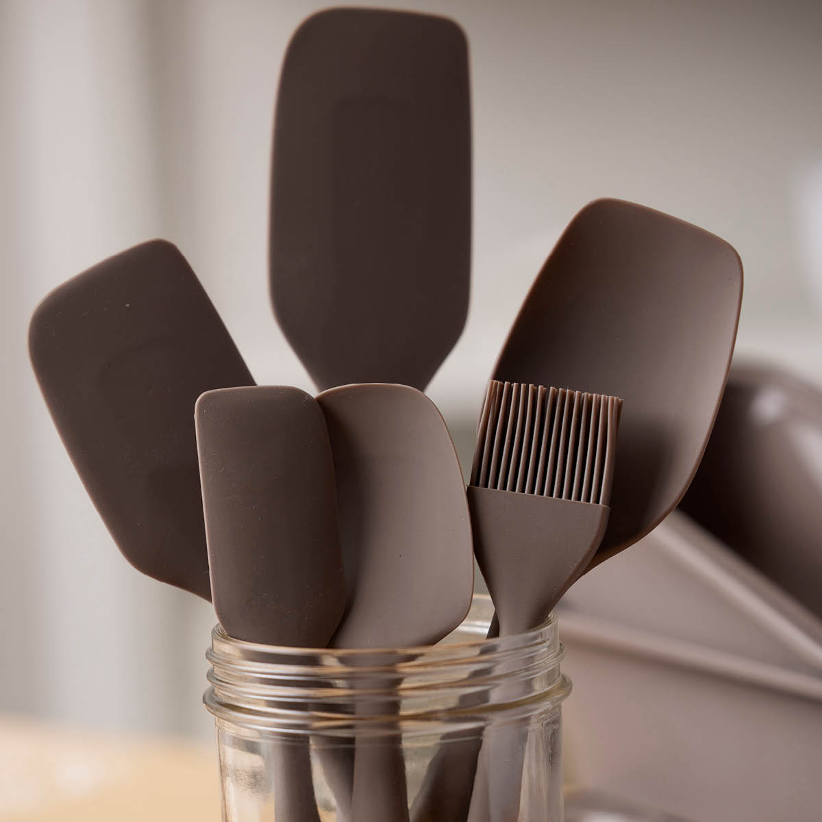 Blomsterberg Bakepensel 21 cm silikon latte