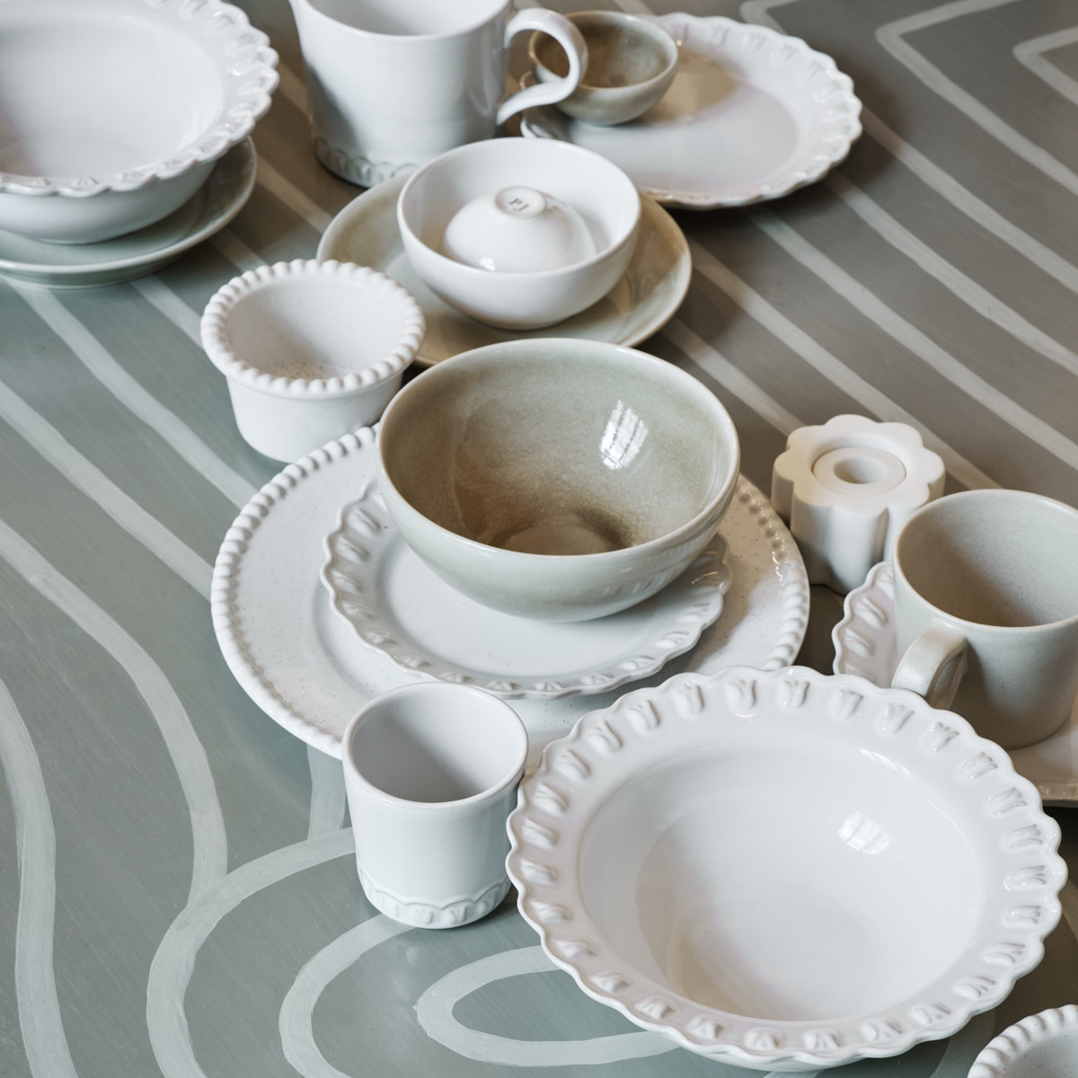 PotteryJo Tulipa kopp med hank 40 cl 2 stk hvit