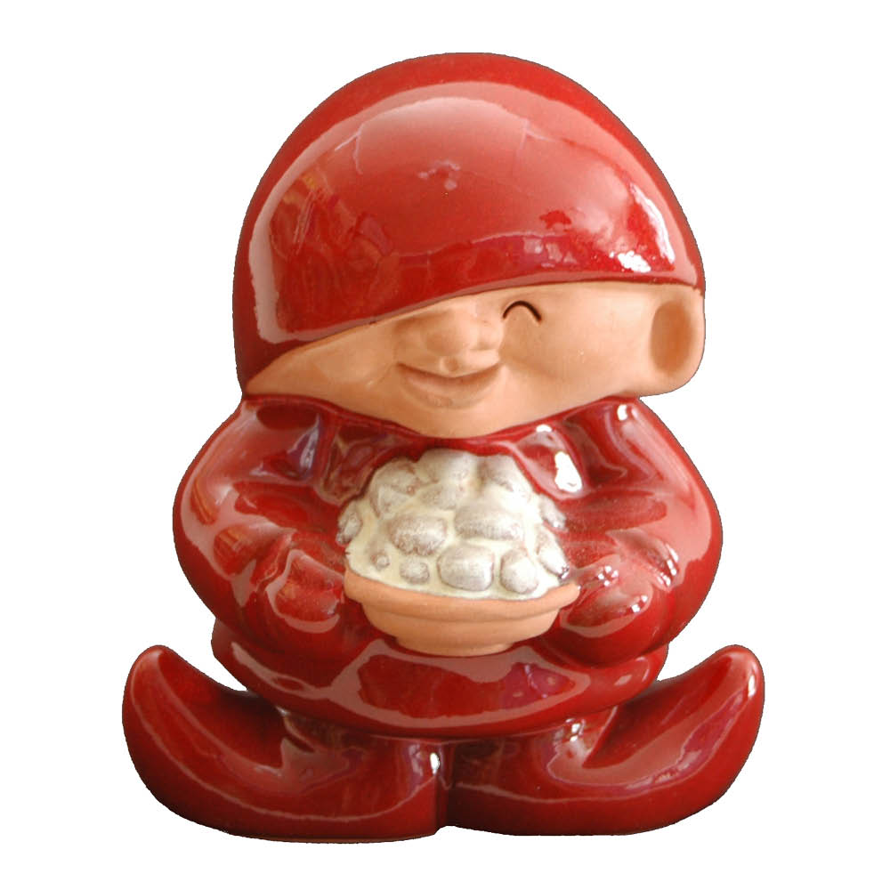 Nittsjö Luvnisse grøt 13 cm rød terracotta