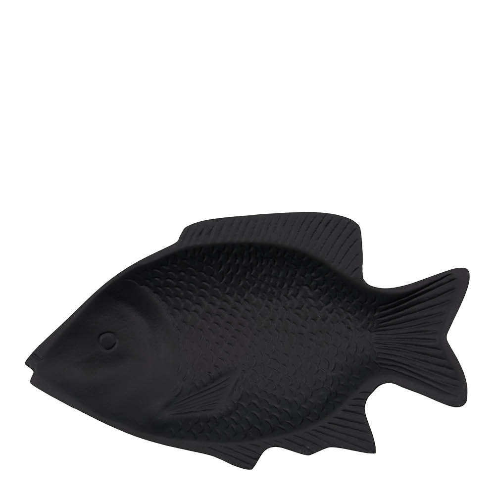 House Doctor Veggkunst Fish 30x16,5 cm svart