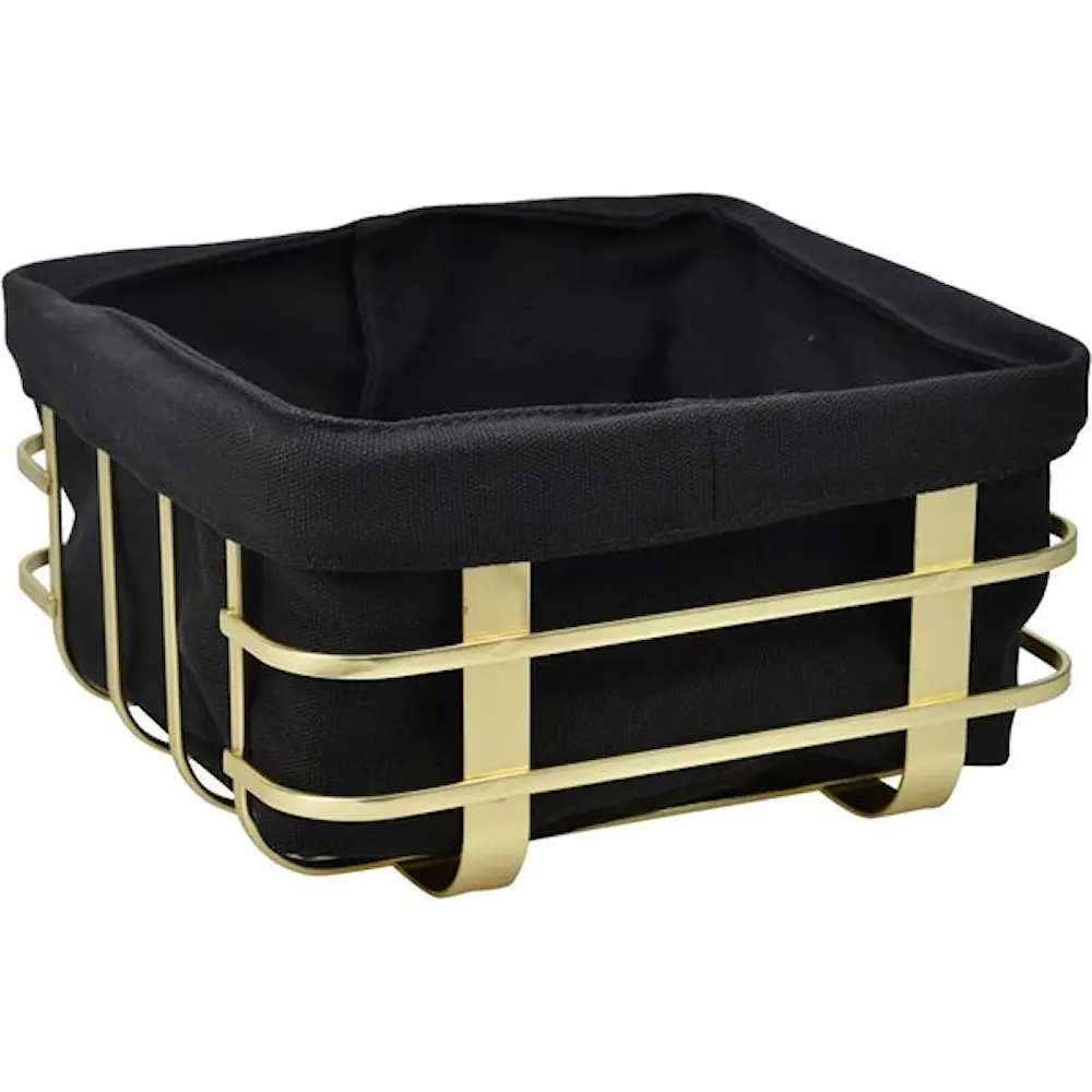 Vintri Leipäkori 19x19 cm Kulta/Musta