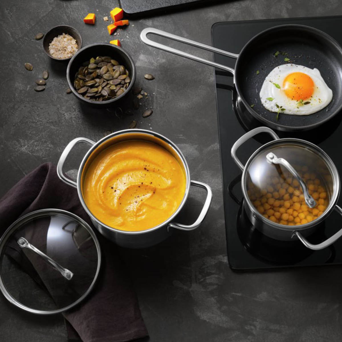 Zwilling Pico gryte med glasslokk høy 14 cm 1,4L