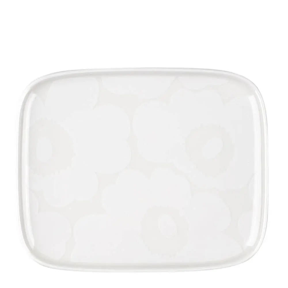 Oiva Unikko asjett 15x12 cm hvit