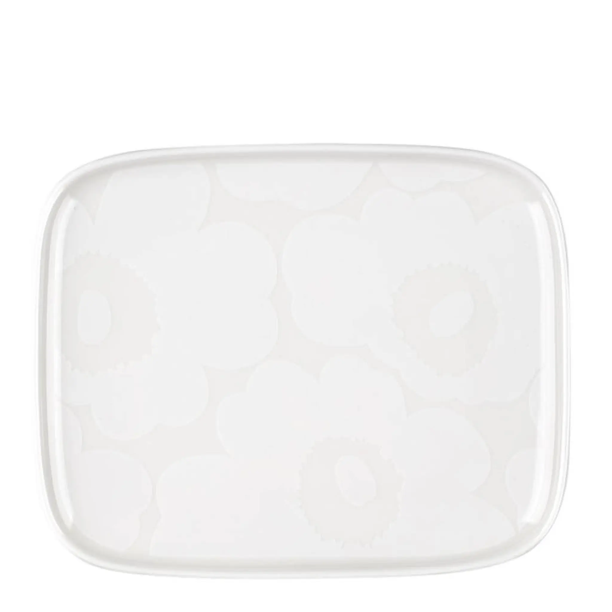 Marimekko Oiva Unikko asjett 15x12 cm hvit