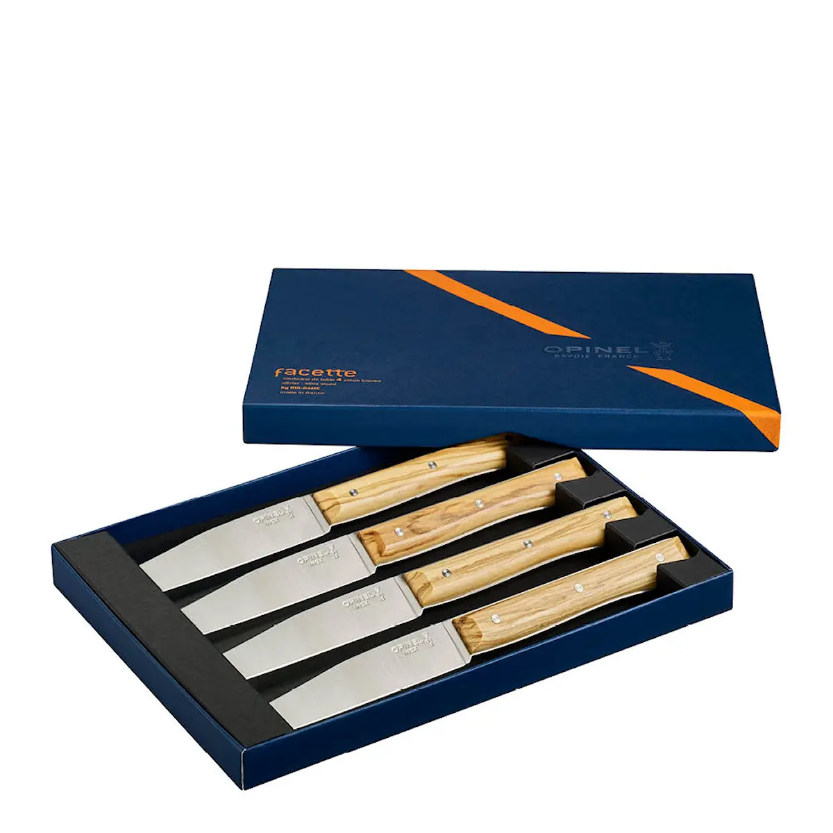 Opinel Table Bois Facette knivar 4-pack ask