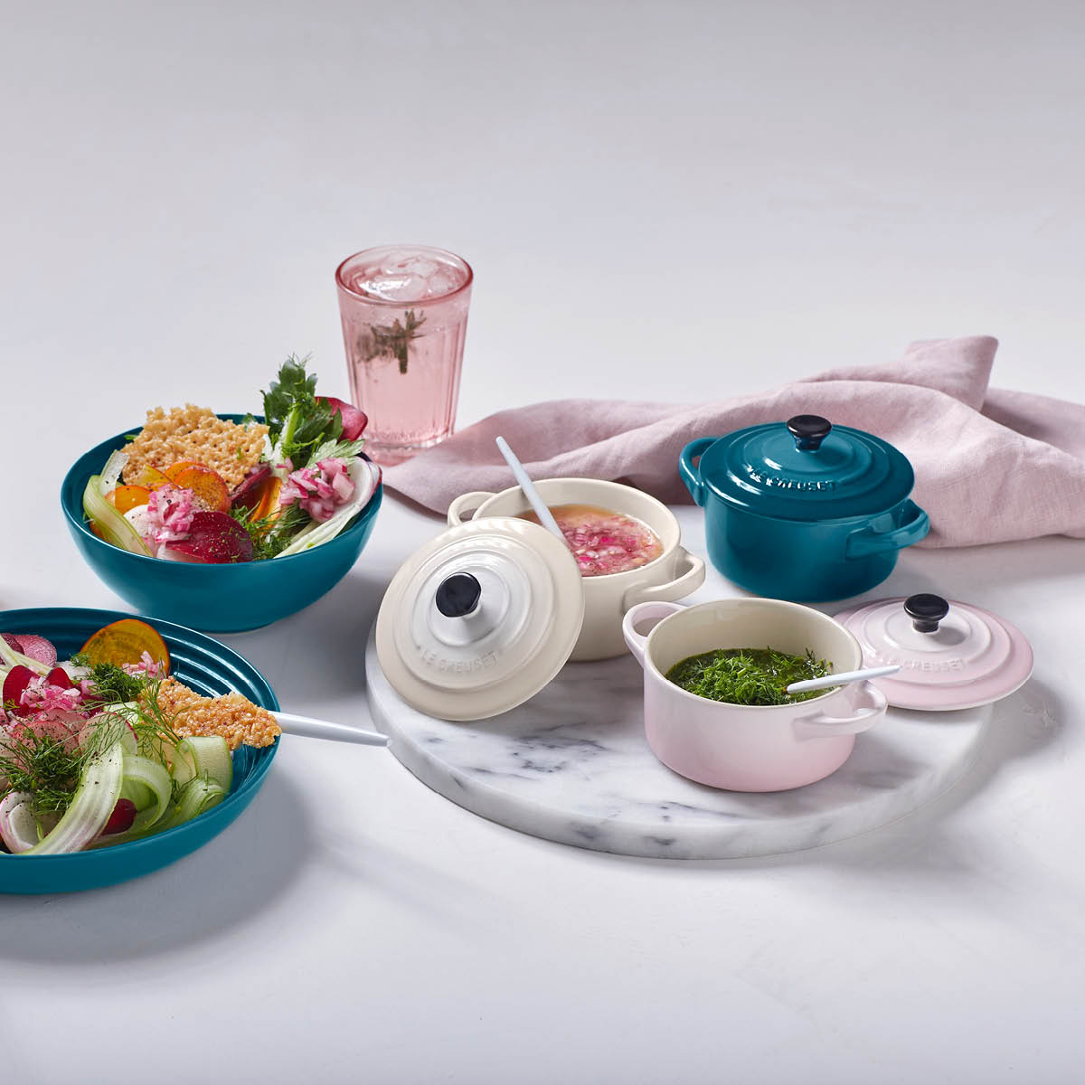 Le Creuset Signature minigryte steintøy 0,25L shell pink