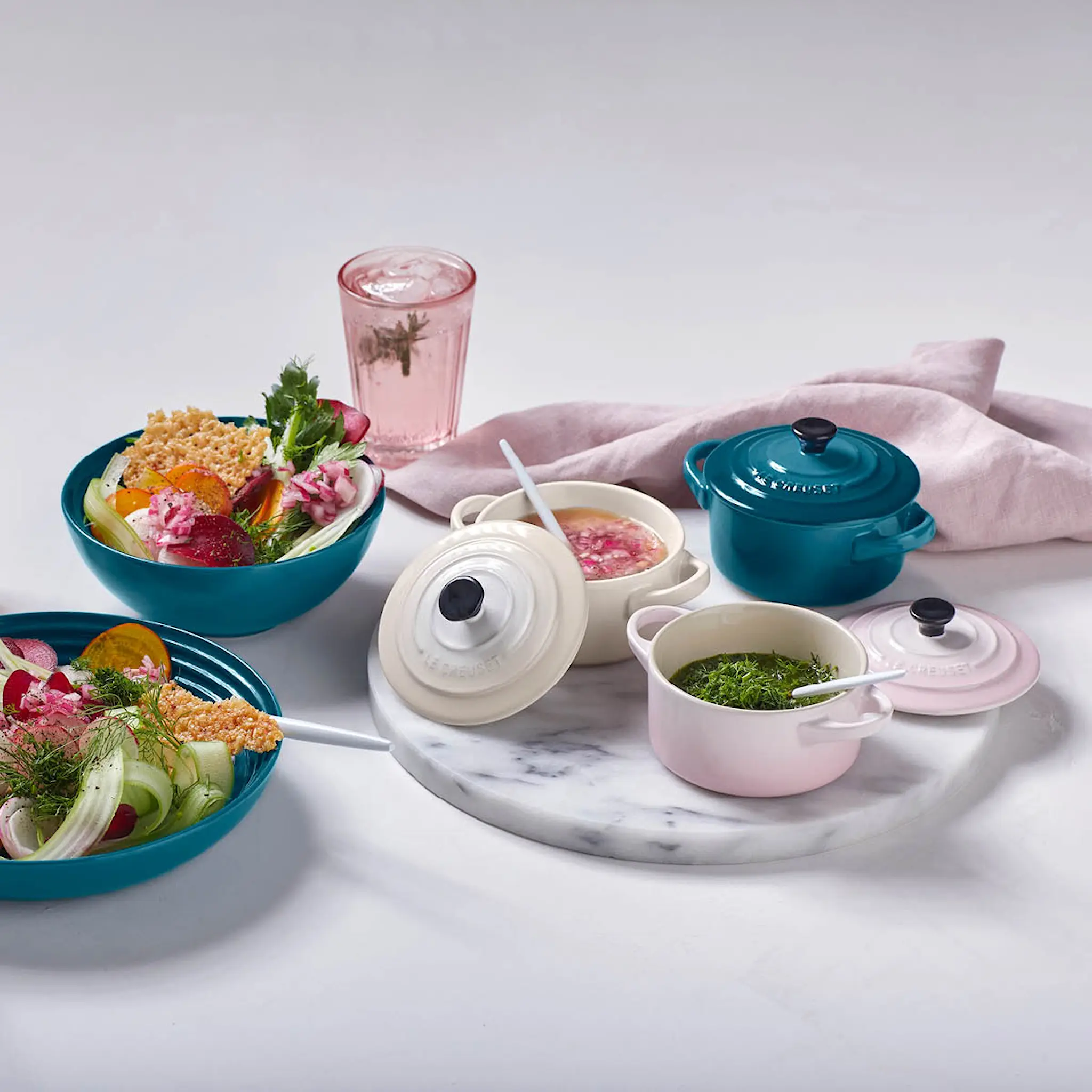 Le Creuset Signature Minigryta Stengods 0,25 L Shell Pink