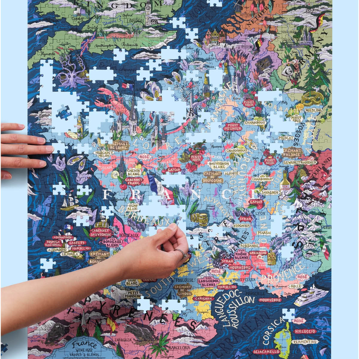 Water and Wines Vinpuslespill Frankrike
