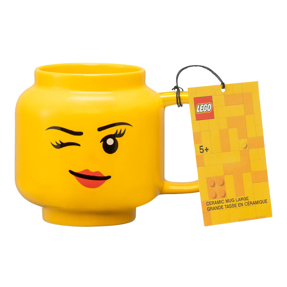 Lego Mugg Blinkande lego figur 55 cl Gul