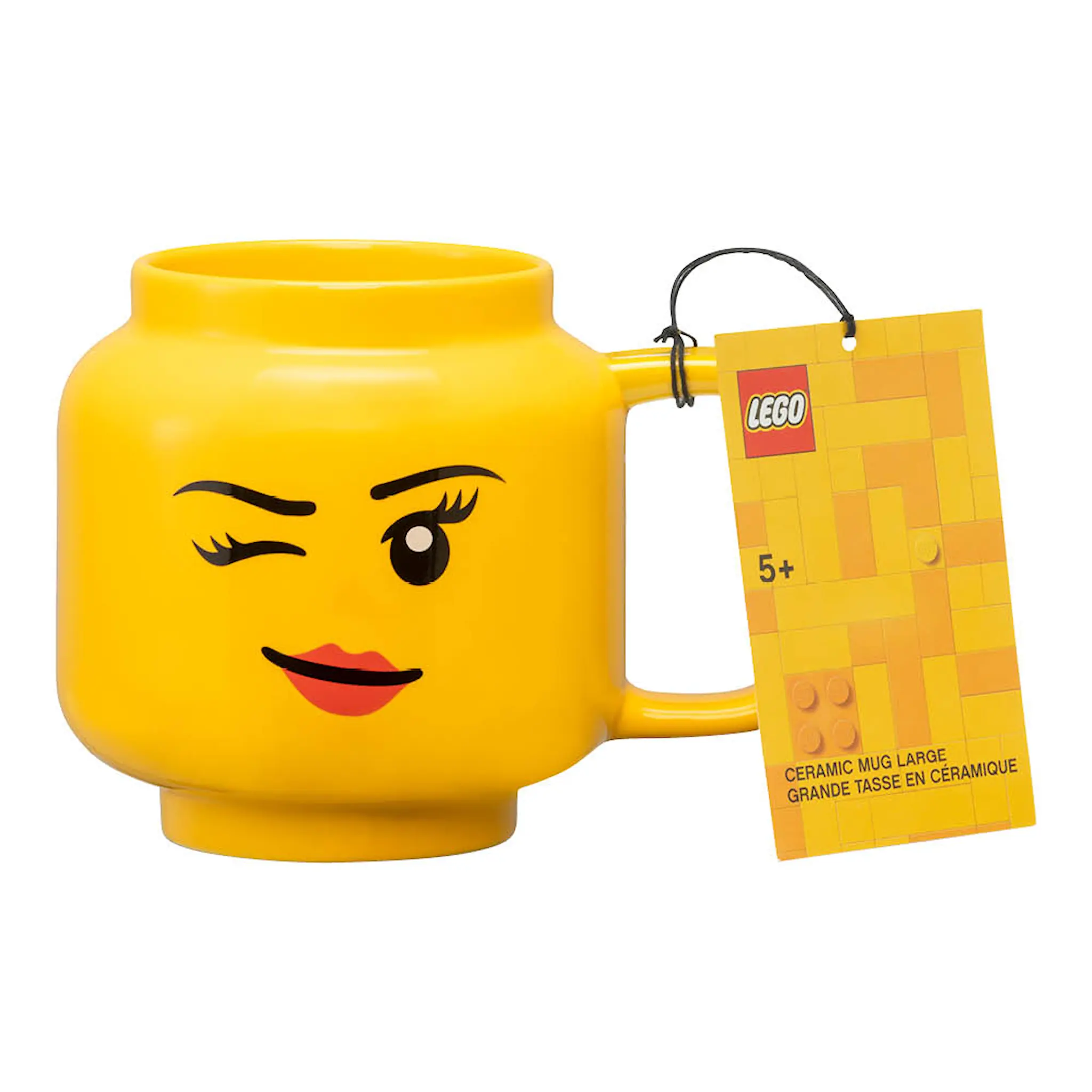 Lego Mugg Blinkande lego figur 55 cl Gul