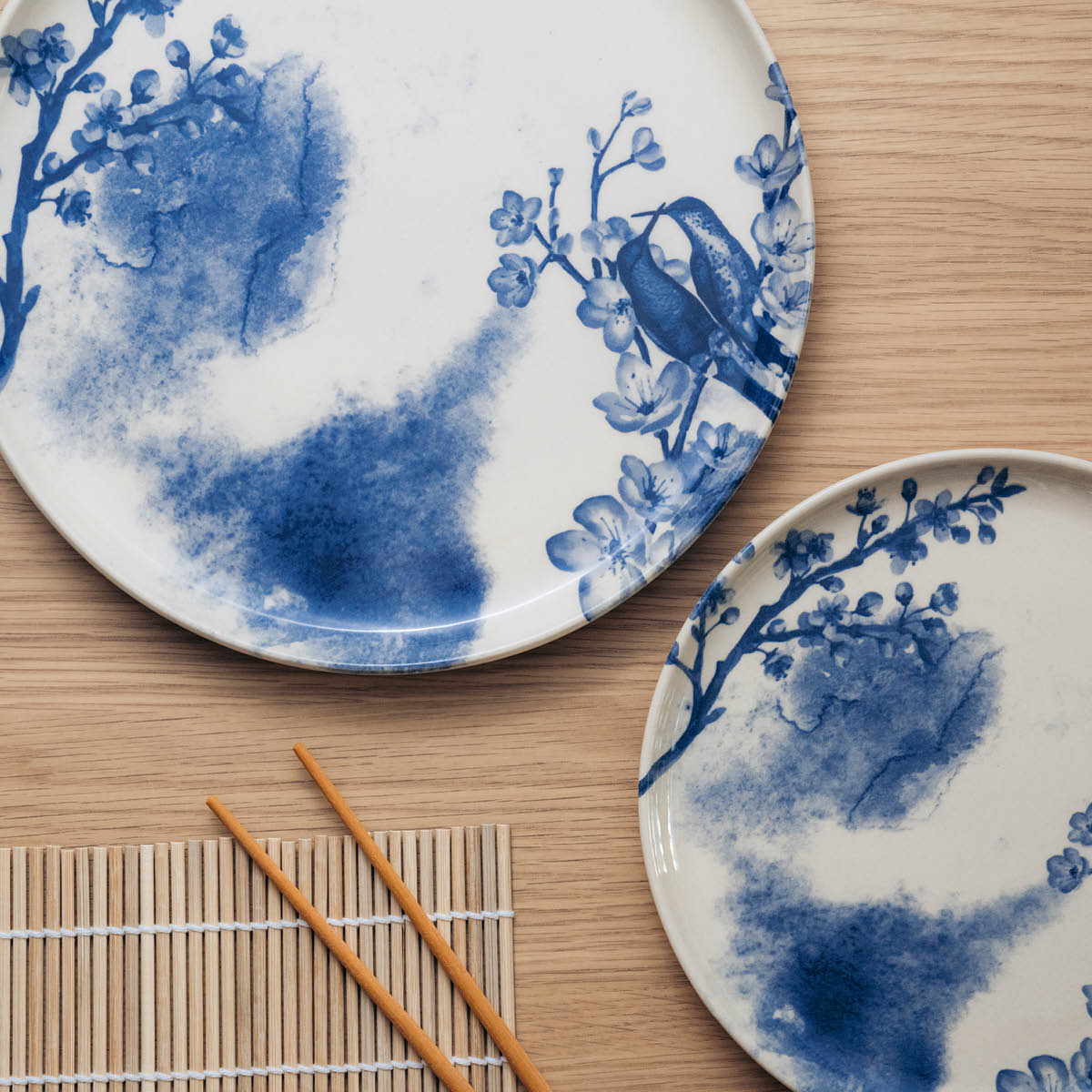 Stiernholm Yan asjett 22 cm beige/blå