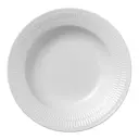 White Fluted Tallrik djup 21 cm
